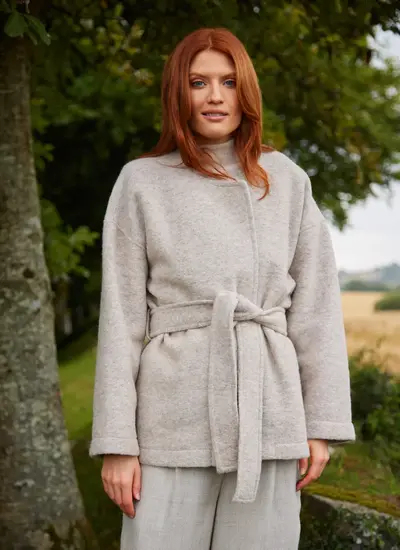 Rose Wool Belted Jacket